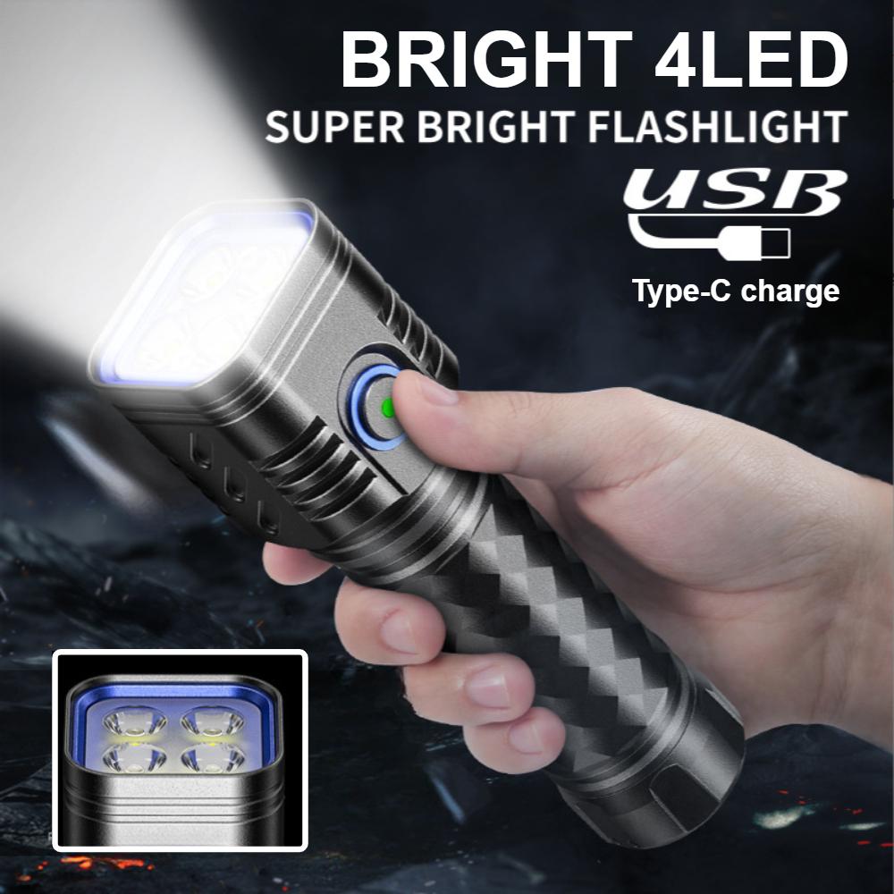 USB Rechargeable LED Flashlight Floodlight Waterproof Campping Outdoor Pocket Torch Light Aluminum Alloy Mini Flashlight Lamp 6LED-18650 battery
USB Rechargeable LED Flashlight Floodlight Waterproof Campping Outdoor Pocket Torch Light Aluminum Alloy Mini Flashlight Lamp 6LED-18650 battery