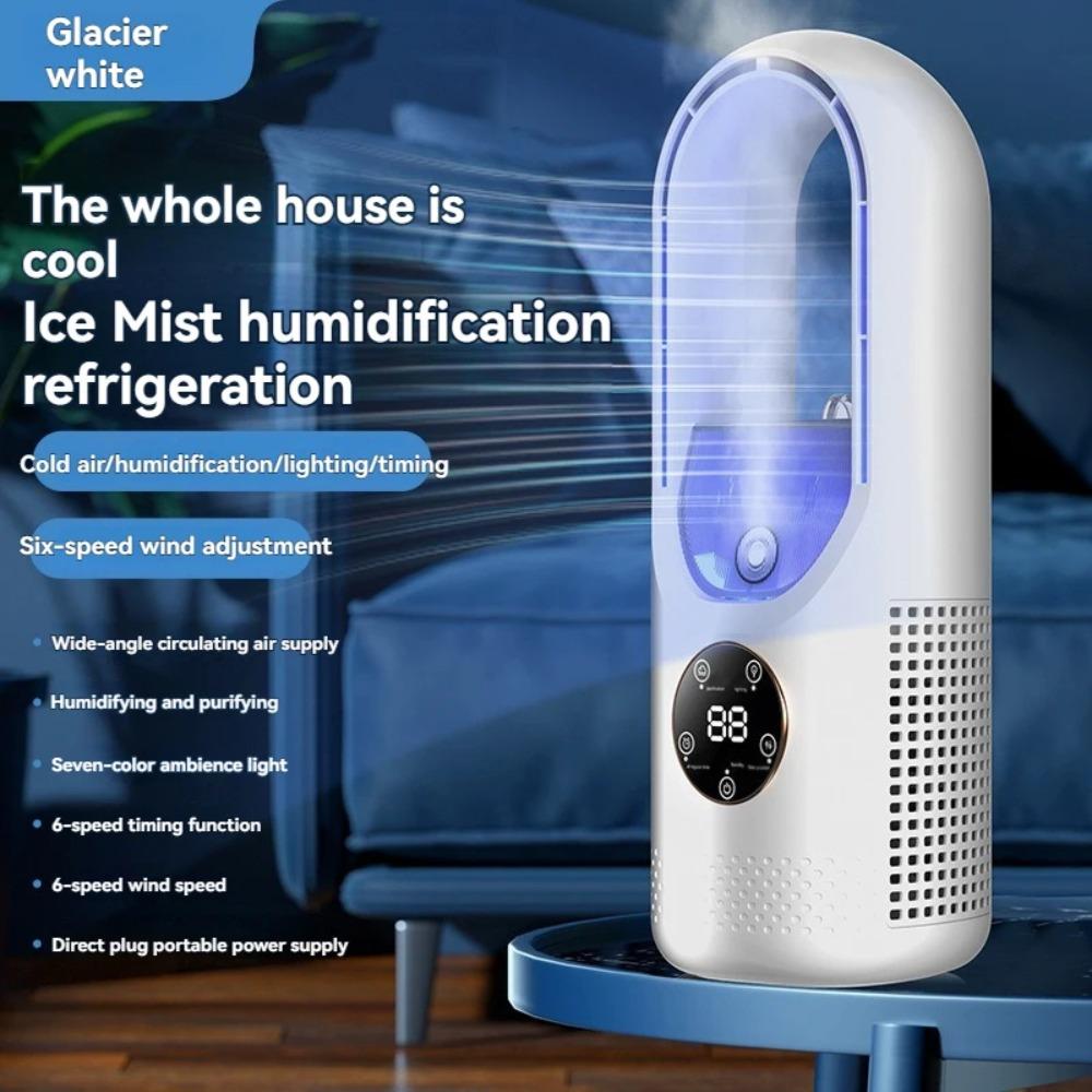 Mini Air Cooler Humidification Cooling USB Silent Timed Air Conditioning Fan Colorful Lights Night Light Led Screen 6 Wind Speed білий
Mini Air Cooler Humidification Cooling USB Silent Timed Air Conditioning Fan Colorful Lights Night Light Led Screen 6 Wind Speed білий