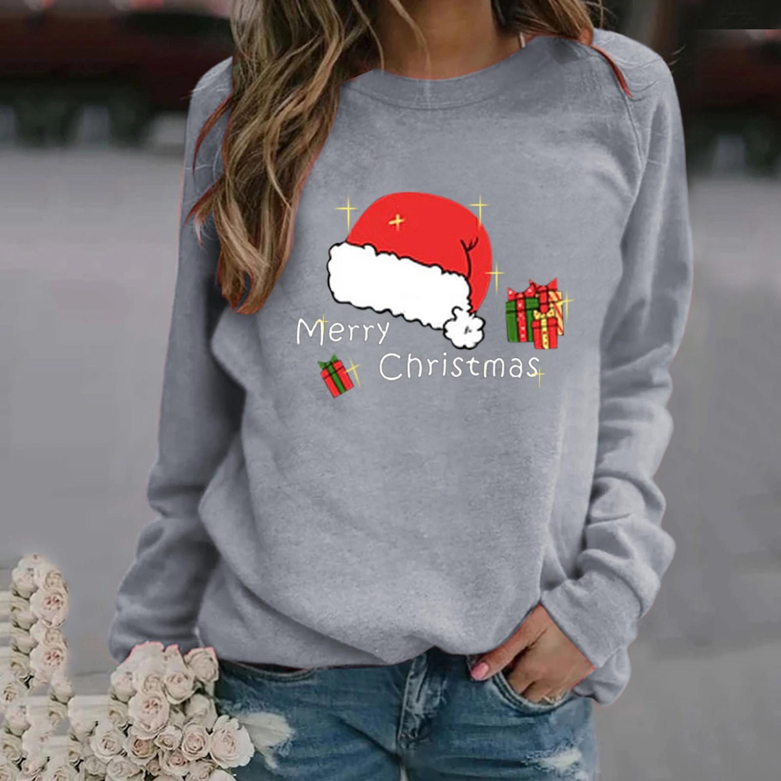 Женская толстовка с длинными рукавами и рождественским принтом, повседневная блузка, пуловер XXXL серый
Женская толстовка с длинными рукавами и рождественским принтом, повседневная блузка, пуловер XXXL серый