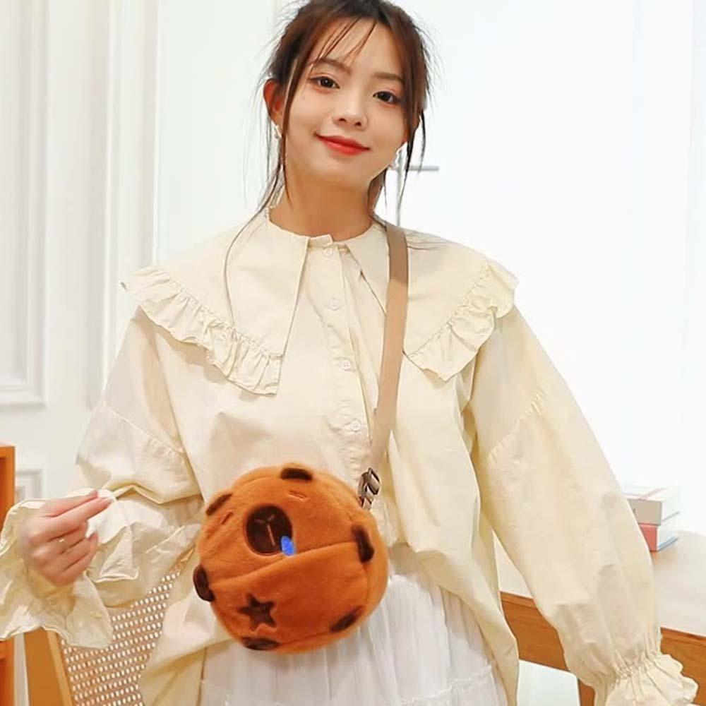 Soft Capybara Crossbody Bag Embroidered Cartoon Shoulder Bag Phone Bag Plush Animal Pouch School Style 1
Soft Capybara Crossbody Bag Embroidered Cartoon Shoulder Bag Phone Bag Plush Animal Pouch School Style 1