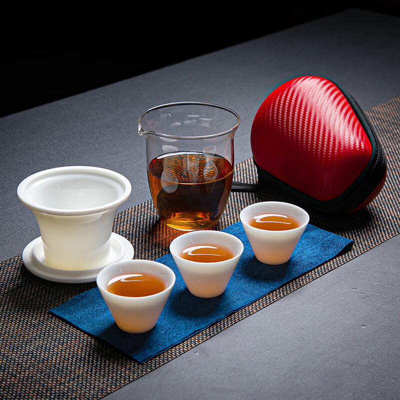 Tuopai Suet Jade Ceramic Portable Travel Tea Set
Tuopai Suet Jade Ceramic Portable Travel Tea Set