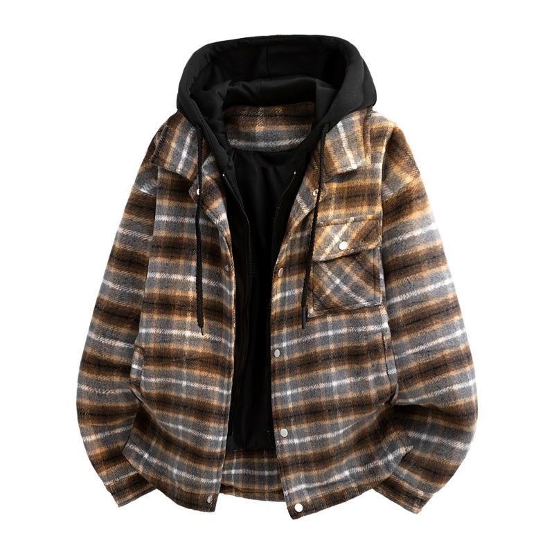 HL2025 Men s American Retro Plaid Patchwork Hooded Casual Jacket XL кавовий
HL2025 Men s American Retro Plaid Patchwork Hooded Casual Jacket XL кавовий