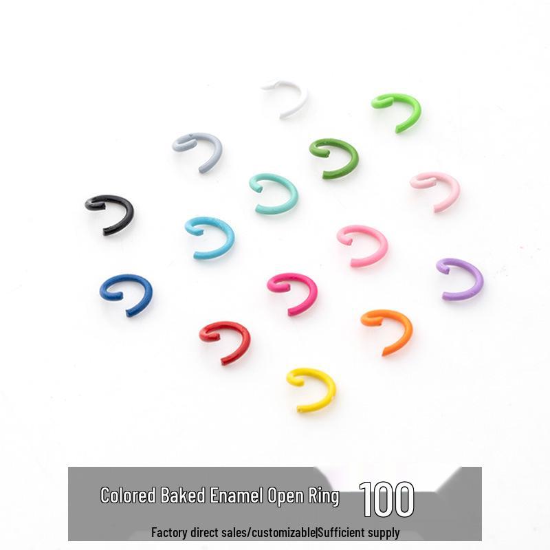 100 Colorful Baked Enamel Jump Rings - Iron C-Rings for DIY Crafts & Jewelry Making 1.2*8mm
100 Colorful Baked Enamel Jump Rings - Iron C-Rings for DIY Crafts & Jewelry Making 1.2*8mm