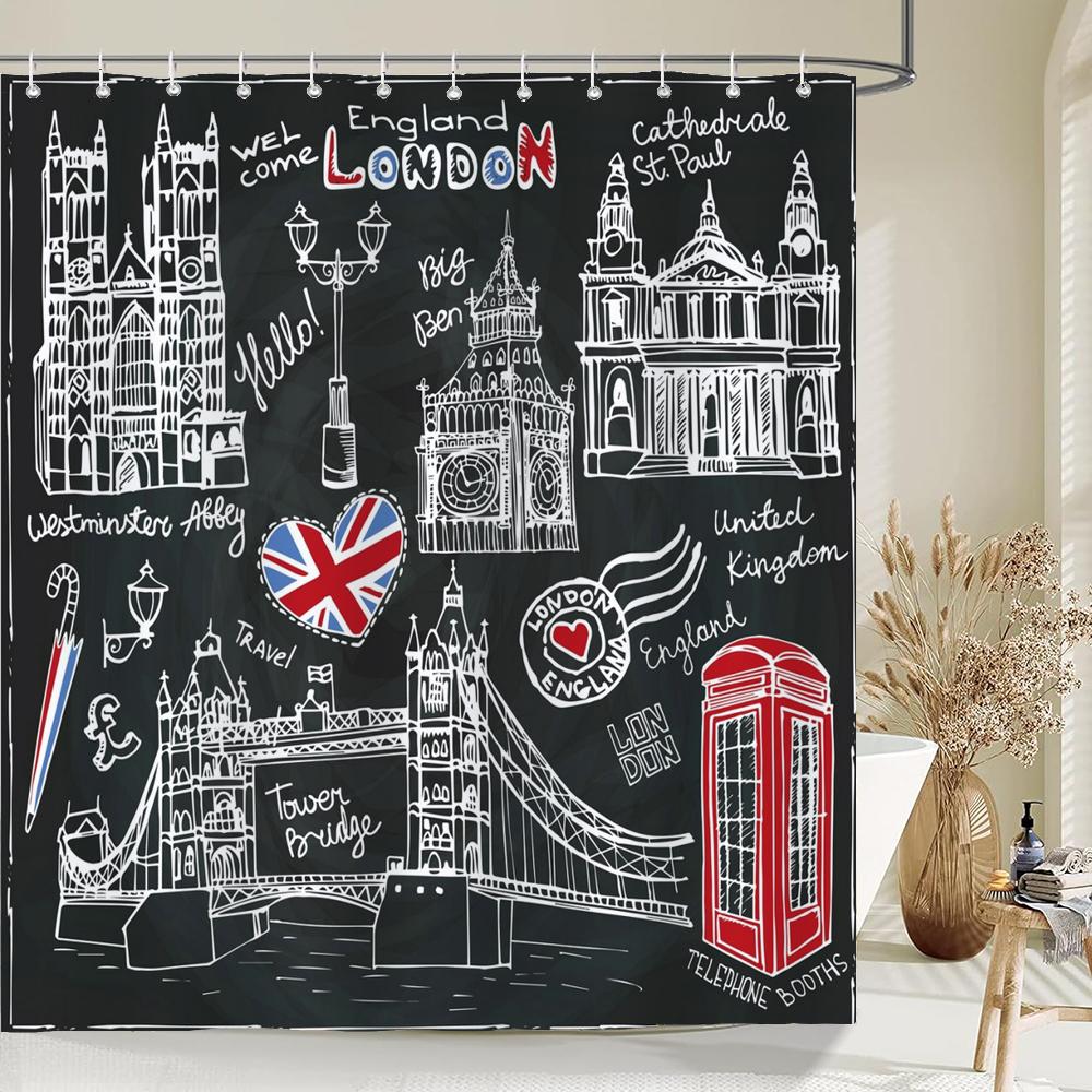 1 Pack Simple British Style Pattern Polyester Printing Shower Curtain Partition Bathroom Curtain Home Decorative Curtain W60H190(CM)-1 Pcs
1 Pack Simple British Style Pattern Polyester Printing Shower Curtain Partition Bathroom Curtain Home Decorative Curtain W60H190(CM)-1 Pcs