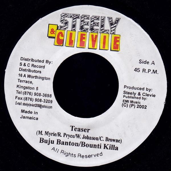7inch Record BUJU BANTON / BOUNTY KILLER - Teaser NONE Steely & Clevie 2002 Jamaica Reggae, Ska & Dub Used
7inch Record BUJU BANTON / BOUNTY KILLER - Teaser NONE Steely & Clevie 2002 Jamaica Reggae, Ska & Dub Used