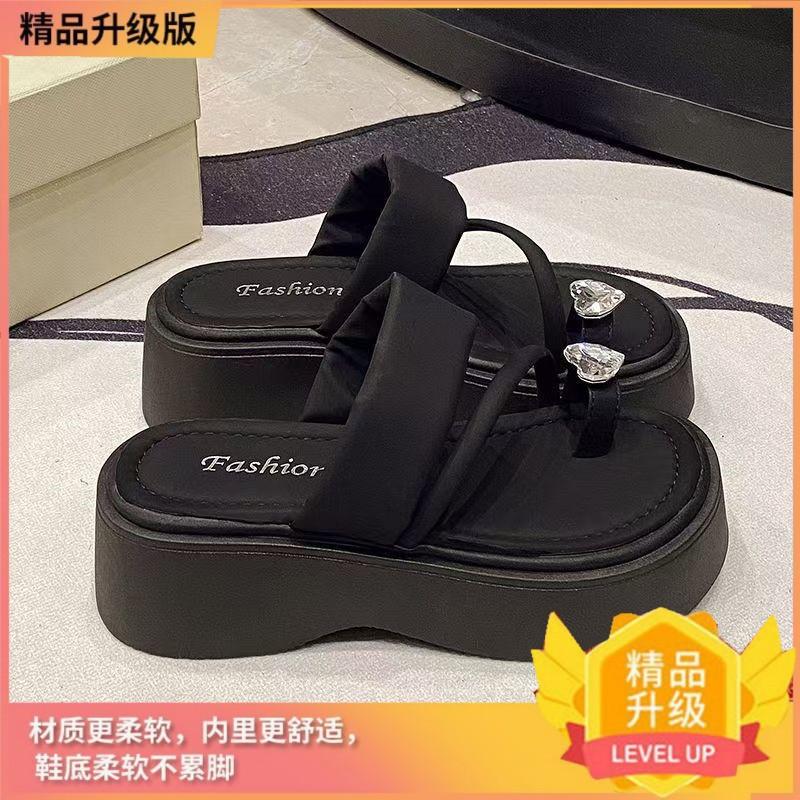 Thick-bottomed heightening set of toe rhinestone slippers for women s 2025 summer new fashion commuting wear small versatile sandals 40
Thick-bottomed heightening set of toe rhinestone slippers for women s 2025 summer new fashion commuting wear small versatile sandals 40