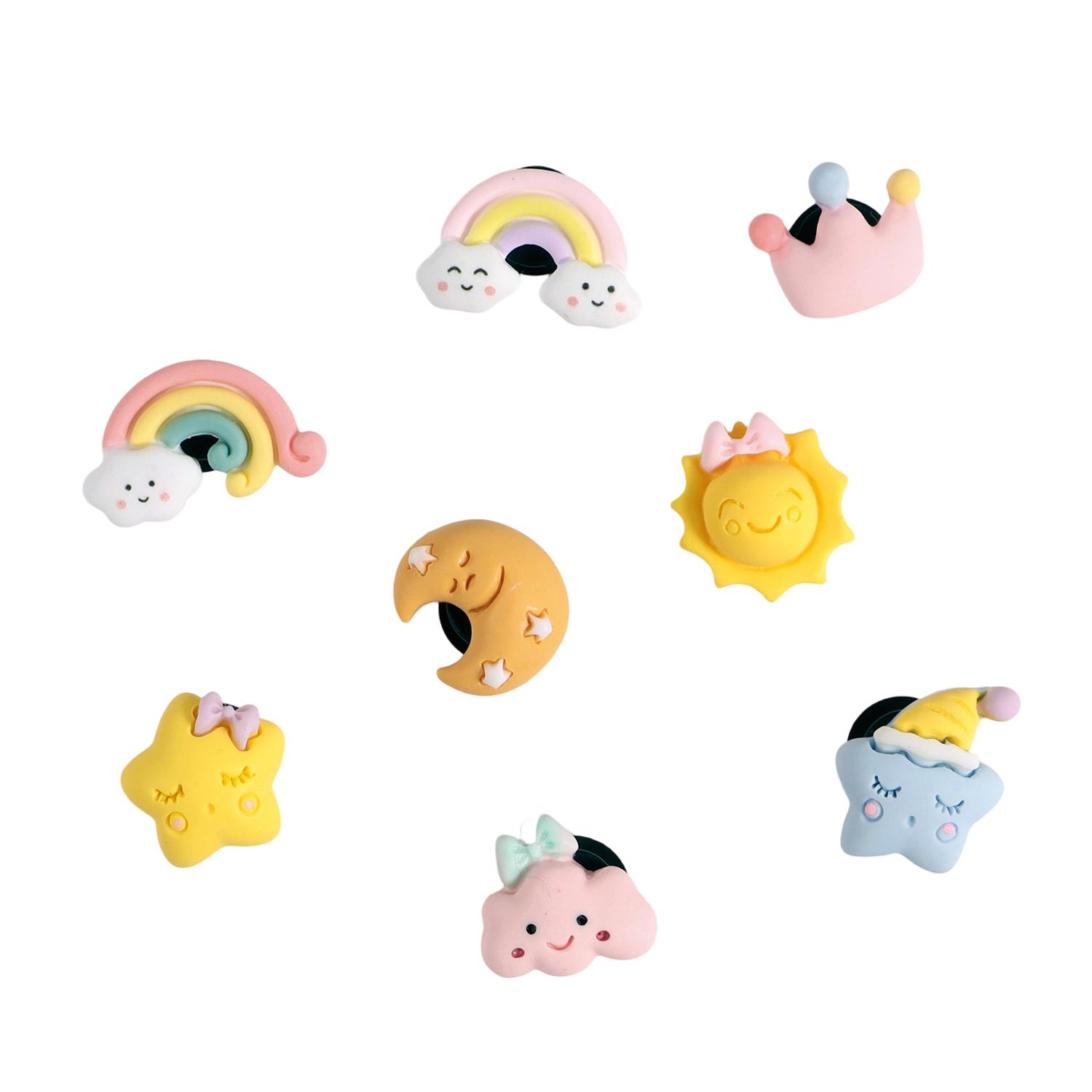 Couple Matching DIY Croc Charms Set Cute Weather Rainbow Moon Star Shoe Charms Romantic Aesthetic Decor for Couples Crocs Sandal
Couple Matching DIY Croc Charms Set Cute Weather Rainbow Moon Star Shoe Charms Romantic Aesthetic Decor for Couples Crocs Sandal