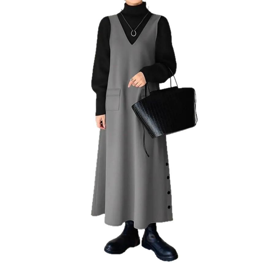 Japanese Style Color Block Patchwork Long Sleeve High Neck Dress - Autumn 2025 Collection M серый
Japanese Style Color Block Patchwork Long Sleeve High Neck Dress - Autumn 2025 Collection M серый