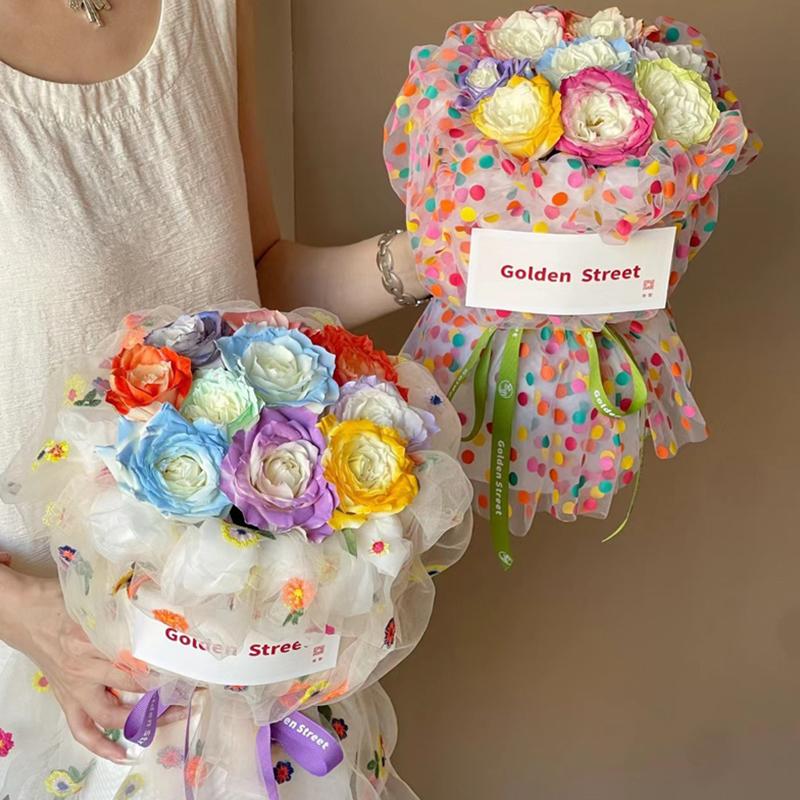 Flower Wrapping Yarn Dopamine Series Floral Bouquet Wrapping Paper Embroidery Flowers Yarn Net Packaging Paper Gift Packaging
Flower Wrapping Yarn Dopamine Series Floral Bouquet Wrapping Paper Embroidery Flowers Yarn Net Packaging Paper Gift Packaging