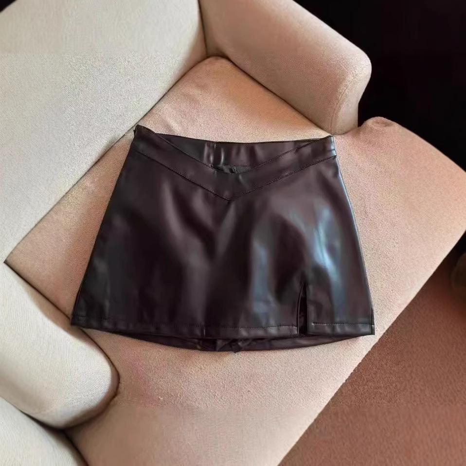 High Waist Leather A-Line Skirt with Slit - Plus Size, Sexy and Hip-Hugging for Spring & Autumn 2024. S
High Waist Leather A-Line Skirt with Slit - Plus Size, Sexy and Hip-Hugging for Spring & Autumn 2024. S