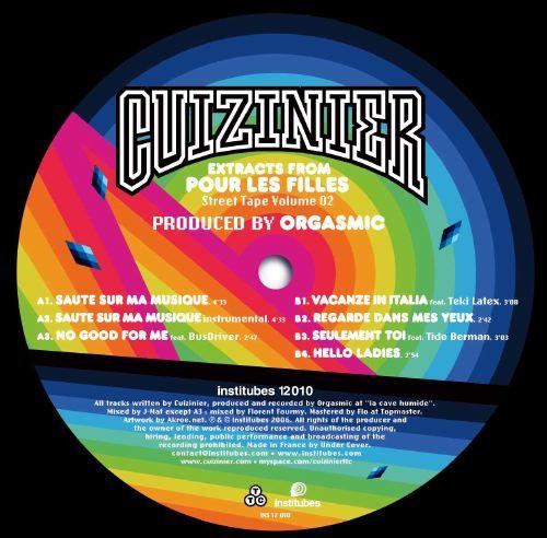 12inch Record CUIZINIER - Extracts From Pour Les Filles (Str INS12010 Institubes 2006 France Dance & Electronica Used
12inch Record CUIZINIER - Extracts From Pour Les Filles (Str INS12010 Institubes 2006 France Dance & Electronica Used
