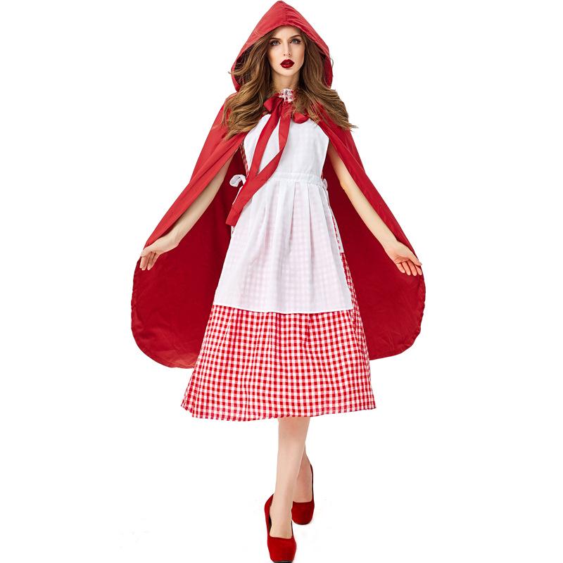 Adult Little Red Riding Hood & Wolf Grandmother Halloween Costume - Red Plaid Cosplay Fairy Tale Character Outfit XL
Adult Little Red Riding Hood & Wolf Grandmother Halloween Costume - Red Plaid Cosplay Fairy Tale Character Outfit XL