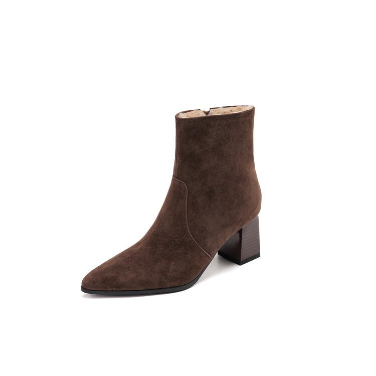 Fashion NEW Winter Women Boots Sheep Suede Leather Shoes for Women Pointed Toe Chunky Heel Shoes Warm Wool Snow Boots Zip Modern Boots 40 коричневый
Fashion NEW Winter Women Boots Sheep Suede Leather Shoes for Women Pointed Toe Chunky Heel Shoes Warm Wool Snow Boots Zip Modern Boots 40 коричневый