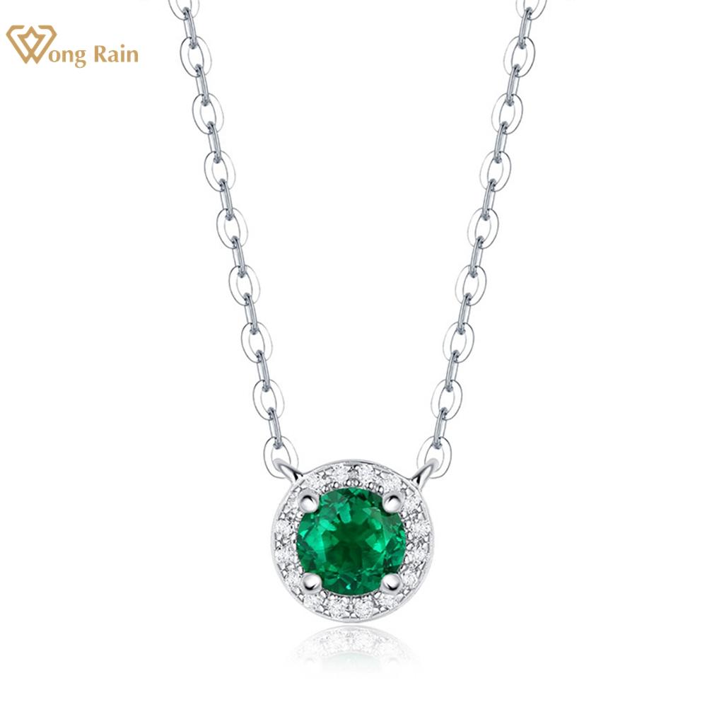 Wong Rain Classic 100% 925 стерлингового серебра круглой огранки 0.5CT AAAAA цирконы драгоценный камень кулон ожерелье для женщин Ювелирные изделия 45cm зелёный
Wong Rain Classic 100% 925 стерлингового серебра круглой огранки 0.5CT AAAAA цирконы драгоценный камень кулон ожерелье для женщин Ювелирные изделия 45cm зелёный