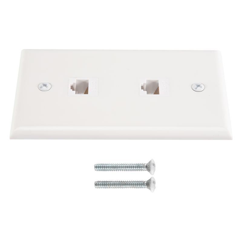 A84E-2 Port Ethernet Wall Plate, Cat6 Female To Female Wall Jack RJ45 Keystone Inline Coupler Wall Outlet, White
A84E-2 Port Ethernet Wall Plate, Cat6 Female To Female Wall Jack RJ45 Keystone Inline Coupler Wall Outlet, White