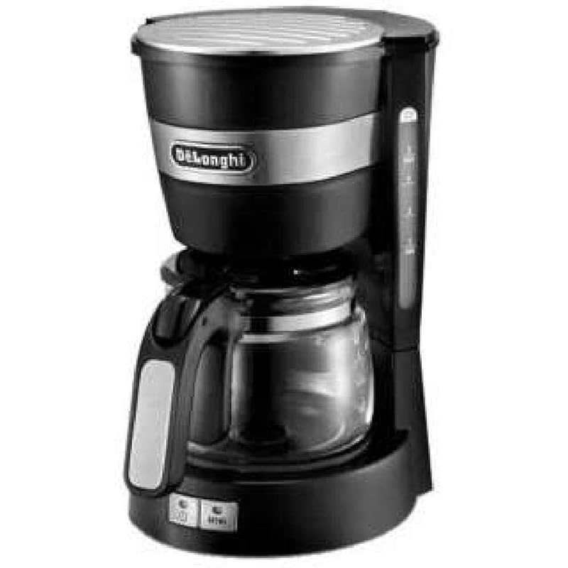 DeLonghi drip coffee maker 0.65L black active series 5-6 cups ICM14011J 
DeLonghi drip coffee maker 0.65L black active series 5-6 cups ICM14011J