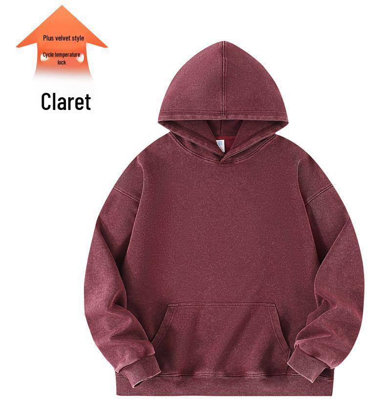 European & American Autumn/Winter Plus Velvet Hooded Sweatshirt, 420g Heavyweight, Trendy Distressed Design, Printed Pattern, Versatile Style. S
European & American Autumn/Winter Plus Velvet Hooded Sweatshirt, 420g Heavyweight, Trendy Distressed Design, Printed Pattern, Versatile Style. S