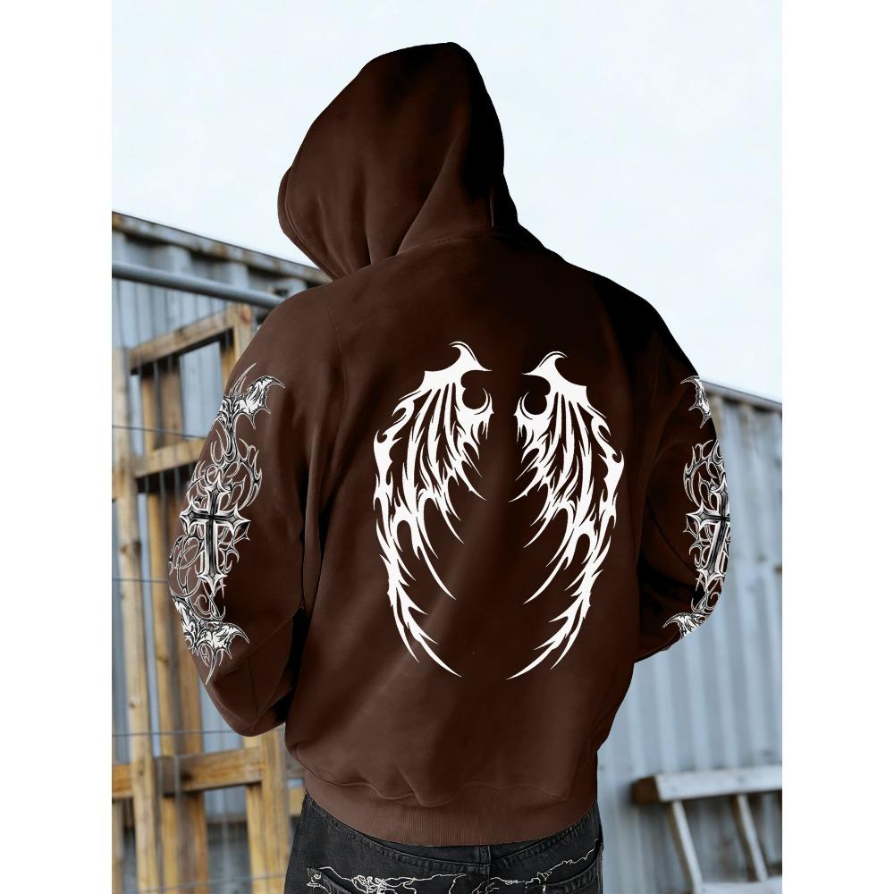 Men s Retro Gothic Wing and Cross Print Hooded Sweatshirt, Casual Style, Autumn and Winter Season, Regular Fit, Perfect for Street Wear XXL
Men s Retro Gothic Wing and Cross Print Hooded Sweatshirt, Casual Style, Autumn and Winter Season, Regular Fit, Perfect for Street Wear XXL