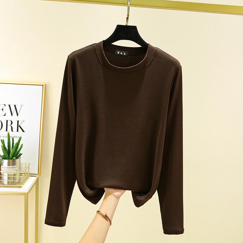 2024 Autumn/Winter Women s Plus Size Solid Color Slimming Round Neck Casual Base Shirt Large
2024 Autumn/Winter Women s Plus Size Solid Color Slimming Round Neck Casual Base Shirt Large