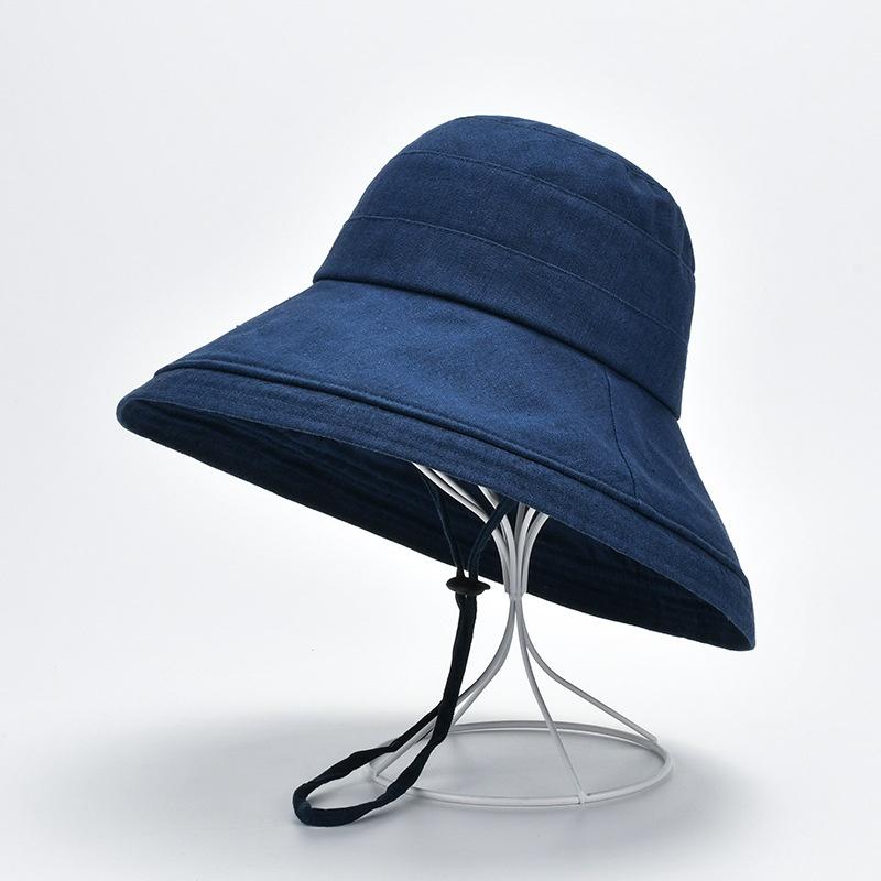 Унисекс Солнцезащитная шляпа Летняя Защитная кепка от УФ-лучей Для активного отдыха Путешествий Альпинизма Дышащая Шляпа от солнца темно-синий
