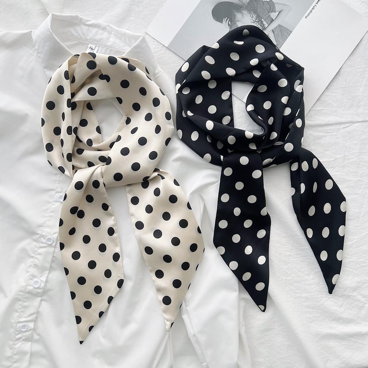Spring Polka Dot Silk Scarf Casual Versatile Decorative Scarf Women S Headband Simulation Silk Long Streamer Belt Belt 165cm
Spring Polka Dot Silk Scarf Casual Versatile Decorative Scarf Women S Headband Simulation Silk Long Streamer Belt Belt 165cm