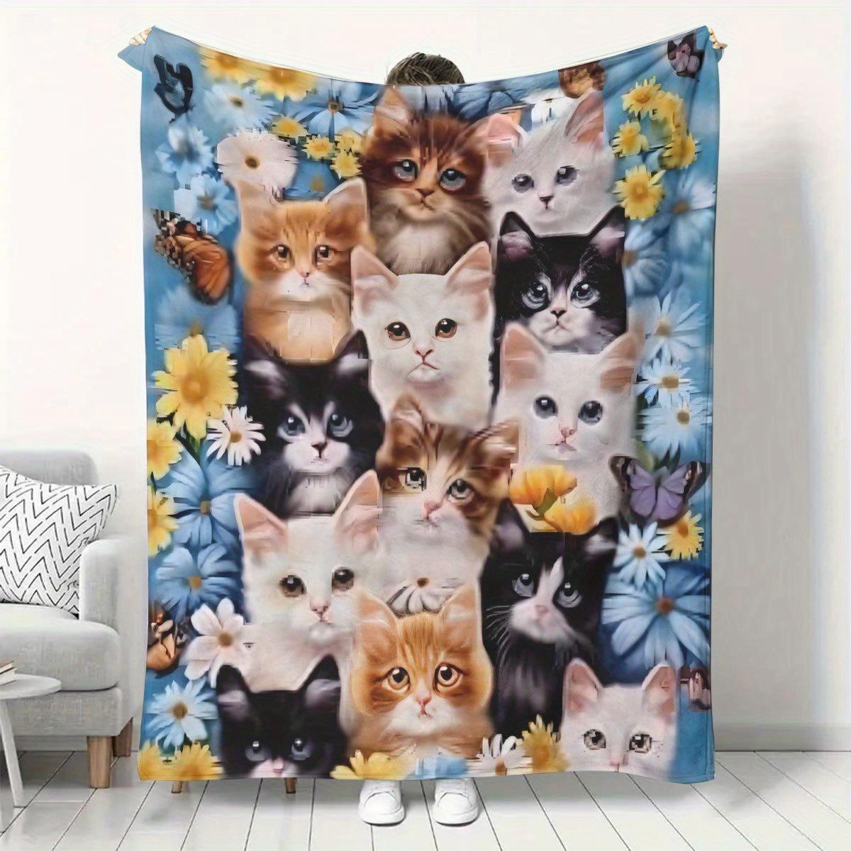 Tiger and swallowtail coat kitten pattern suitable for beds, sofas camping a warm gift for cat lovers comfortable all year round 75x90cm
Tiger and swallowtail coat kitten pattern suitable for beds, sofas camping a warm gift for cat lovers comfortable all year round 75x90cm
