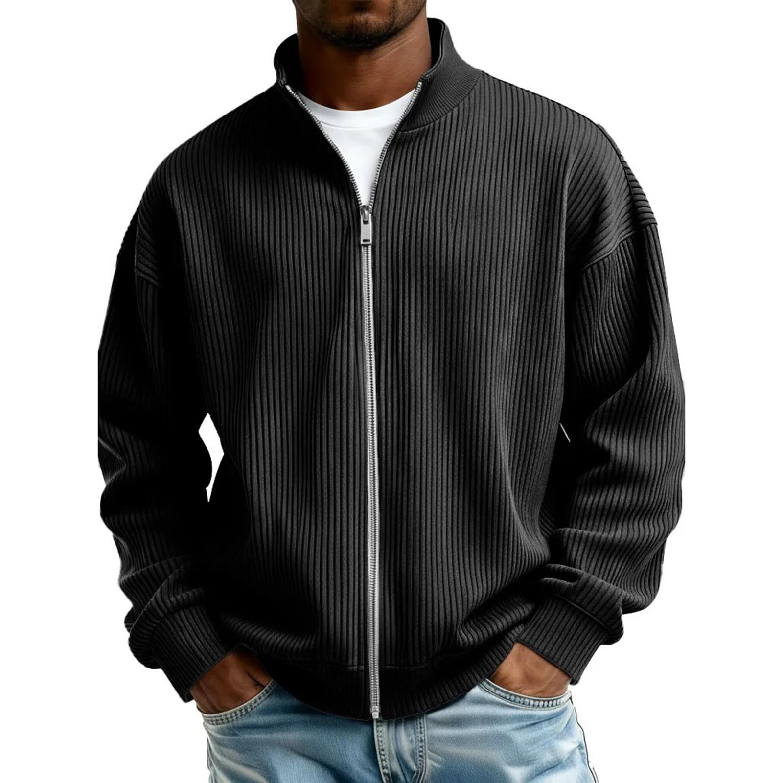 Men s Half Zip Sweatshirt Lightweight Ribbed Texture Casual Jacket Loose Fit Full Zip Outerwear for Spring Autumn XXL чорний
Men s Half Zip Sweatshirt Lightweight Ribbed Texture Casual Jacket Loose Fit Full Zip Outerwear for Spring Autumn XXL чорний