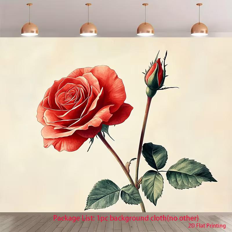 2D Beige Background Red Rose Tapestry, Botanical Art Rose Backdrop for Bedroom & Living Room 47.2x31.5inch/120*80cm
2D Beige Background Red Rose Tapestry, Botanical Art Rose Backdrop for Bedroom & Living Room 47.2x31.5inch/120*80cm