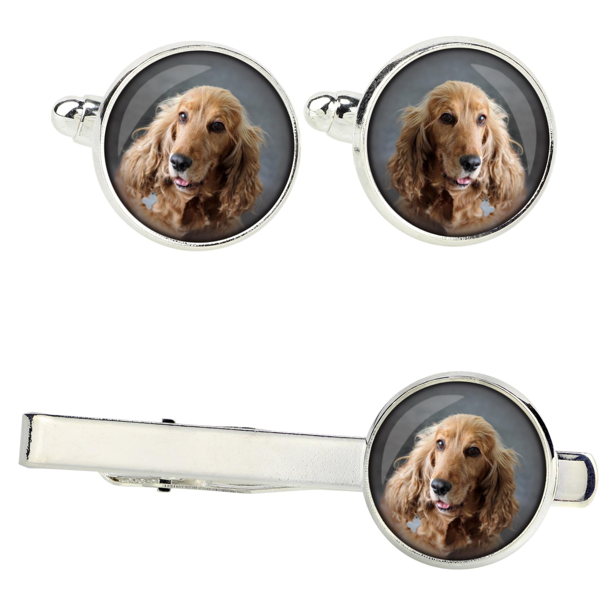 English Cocker Spaniel - cufflinks and tie with your photo, a suit decoration, men s jewelry from the Art-Dog brand. срібний
English Cocker Spaniel - cufflinks and tie with your photo, a suit decoration, men s jewelry from the Art-Dog brand. срібний
