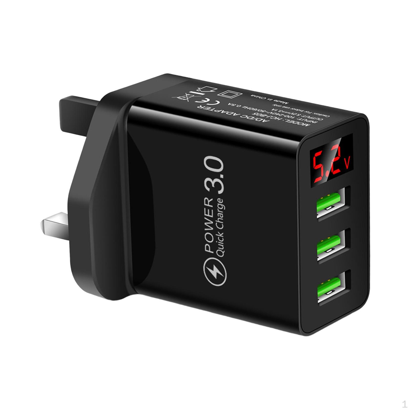 3 Port Charging Station Fast Charger Portable Compact QC3.0 Wall with Display USB чорний
3 Port Charging Station Fast Charger Portable Compact QC3.0 Wall with Display USB чорний