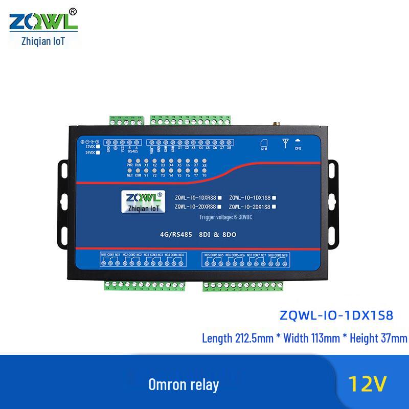 Industrial 4G 8-Channel Remote IO Control Module with RS485 Relay
Industrial 4G 8-Channel Remote IO Control Module with RS485 Relay