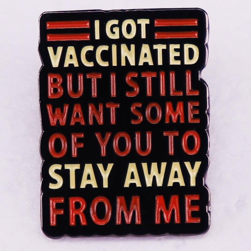 Vaccinated, but Please Keep Your Distance Pin Badge
Vaccinated, but Please Keep Your Distance Pin Badge