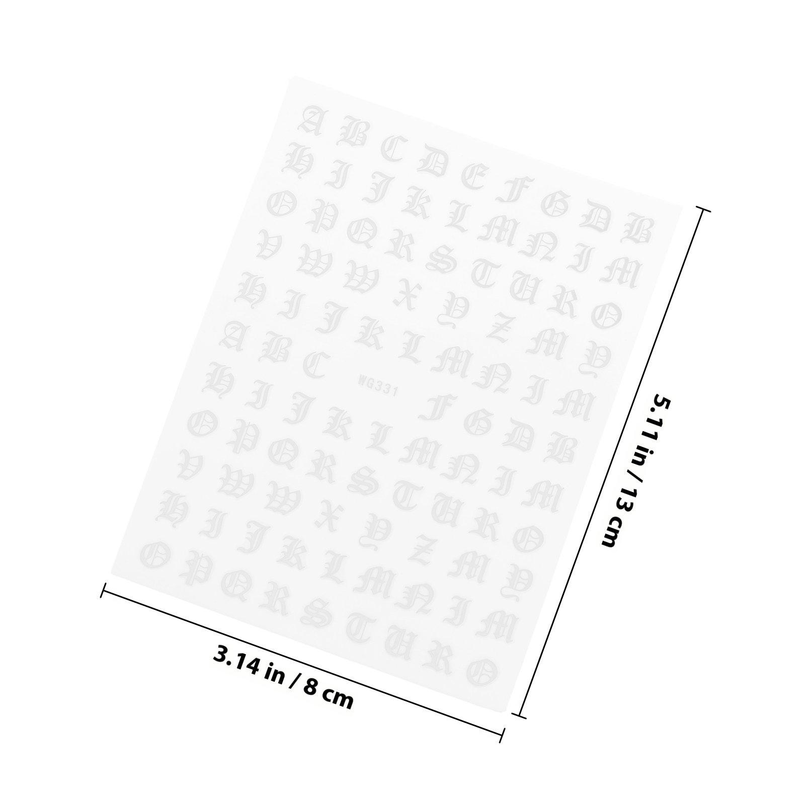 5 Sheets Nail Art Stickers Alphabet Letter Decals for Nails Beginner Friendly DIY Nail Decoration PVC Safe Easy to Use Supplies срібний
5 Sheets Nail Art Stickers Alphabet Letter Decals for Nails Beginner Friendly DIY Nail Decoration PVC Safe Easy to Use Supplies срібний