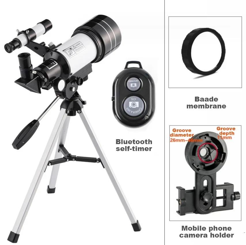 150X Astronomical Telescope , 70mm Aperture Refractor Portable Travel Telescope with Phone Adapter &Wireless Remote
150X Astronomical Telescope , 70mm Aperture Refractor Portable Travel Telescope with Phone Adapter &Wireless Remote