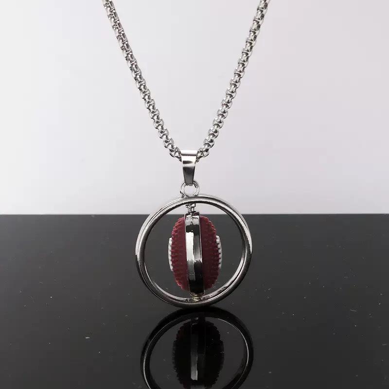 Обертова міні-підвіска-кулон у вигляді спортивного м яча - Баскетбол, Футбол, Гольф, Регбі, Бейсбол - Ланцюжок у стилі хіп-хоп.
Обертова міні-підвіска-кулон у вигляді спортивного м яча - Баскетбол, Футбол, Гольф, Регбі, Бейсбол - Ланцюжок у стилі хіп-хоп.