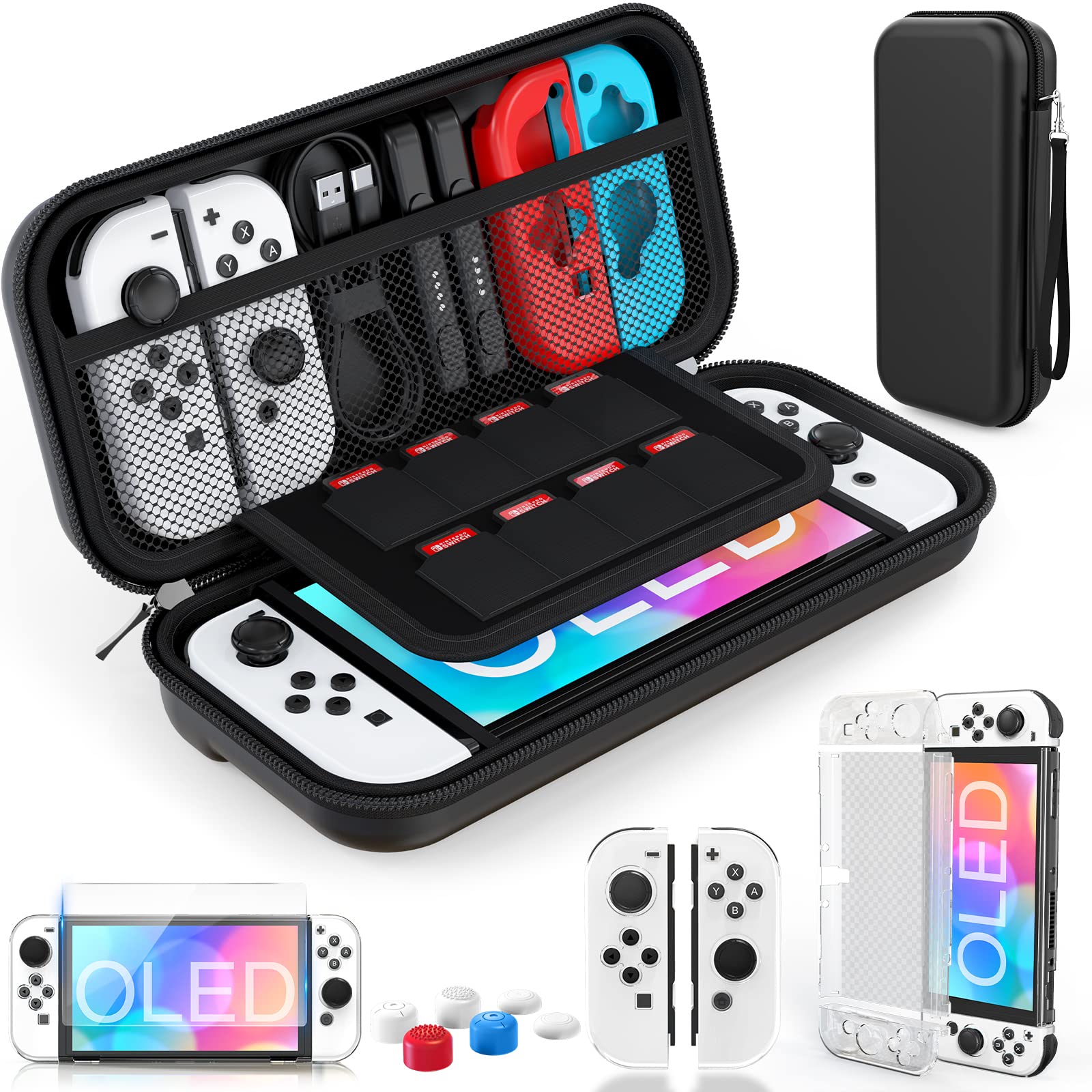 Чехол HEYSTOP Switch OLED с набором чехлов Switch OLED 4in1 Чехол Switch OLED для ПК Стеклянная пленка Колпачок для большого пальца Сумка для хранения нейлоновая полная большая противоударная
Чехол HEYSTOP Switch OLED с набором чехлов Switch OLED 4in1 Чехол Switch OLED для ПК Стеклянная пленка Колпачок для большого пальца Сумка для хранения нейлоновая полная большая противоударная