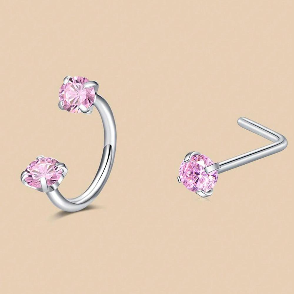 6/2pcs Horseshoe Nose Rings With L-Shape Nose Stud, Stainless Steel Rianbow CZ Nose Ring,, Lip Eyebrow Helix Ear Piercing 18G 1.0mm&Geometric&Nose Rings & Studs&Face
6/2pcs Horseshoe Nose Rings With L-Shape Nose Stud, Stainless Steel Rianbow CZ Nose Ring,, Lip Eyebrow Helix Ear Piercing 18G 1.0mm&Geometric&Nose Rings & Studs&Face