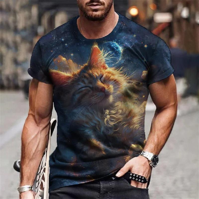 Starry Sky Cat Universe Pattern T-Shirt For Men Funny Animal 3D Printing Tees Summer Harajuku Short Sleeve T Shirts O-Neck Tops XS
Starry Sky Cat Universe Pattern T-Shirt For Men Funny Animal 3D Printing Tees Summer Harajuku Short Sleeve T Shirts O-Neck Tops XS