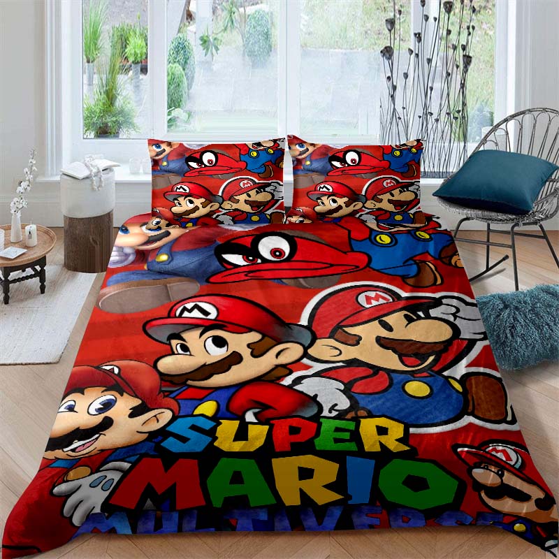 Star-patterned three-piece bedding set (Super Mario game) - includes one duvet cover and two pillowcases221 135x200cm
Star-patterned three-piece bedding set (Super Mario game) - includes one duvet cover and two pillowcases221 135x200cm
