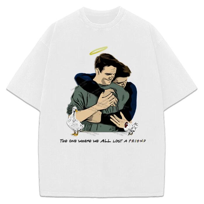 Chandler & Joey Matthew Perry Tribute The One Where We All Lost A Friend T-Shirt 2XL
Chandler & Joey Matthew Perry Tribute The One Where We All Lost A Friend T-Shirt 2XL