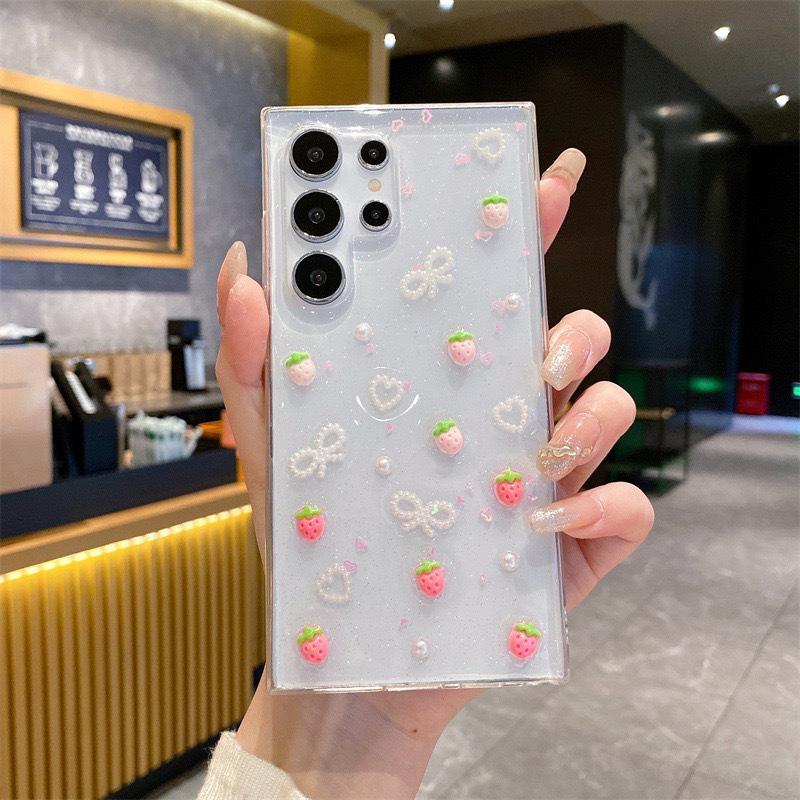 Epoxy Strawberry Bow Samsung S25Ultra Mobile Phone Case For S24Fe Love A16 Transparent A56 Simple samsung a07 (thick shell)
Epoxy Strawberry Bow Samsung S25Ultra Mobile Phone Case For S24Fe Love A16 Transparent A56 Simple samsung a07 (thick shell)