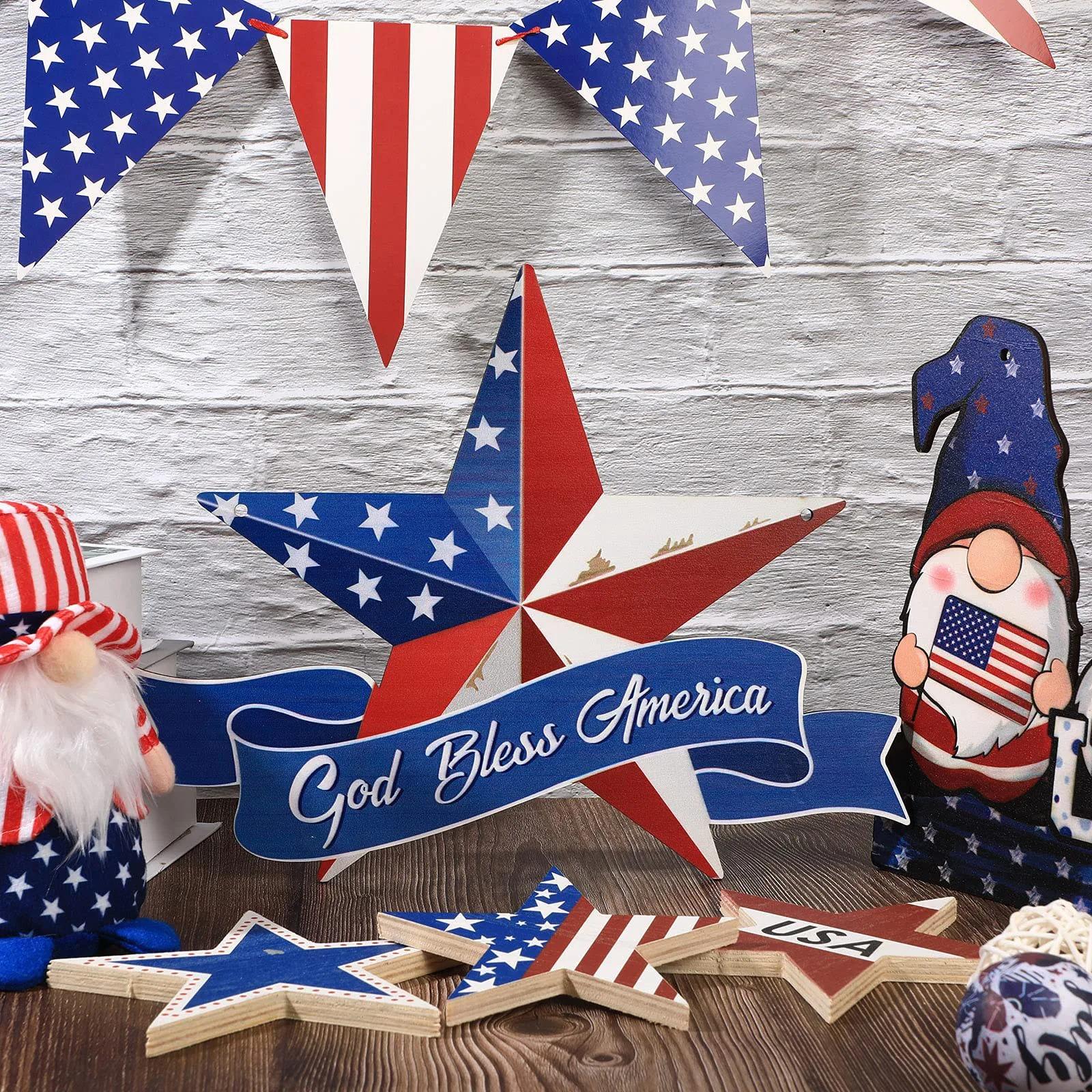 Star Independent Day Print Decoration Wind Chime Wood Door Panel Decoration Day Home Party Decoration Props Door Hanging
Star Independent Day Print Decoration Wind Chime Wood Door Panel Decoration Day Home Party Decoration Props Door Hanging