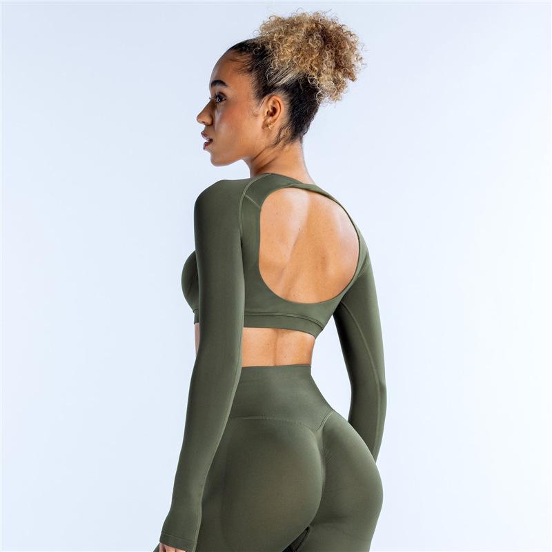 DFYNE Women s Round Neck Navel-Baring Yoga Top with Hollow Back and Long Sleeves Large
DFYNE Women s Round Neck Navel-Baring Yoga Top with Hollow Back and Long Sleeves Large