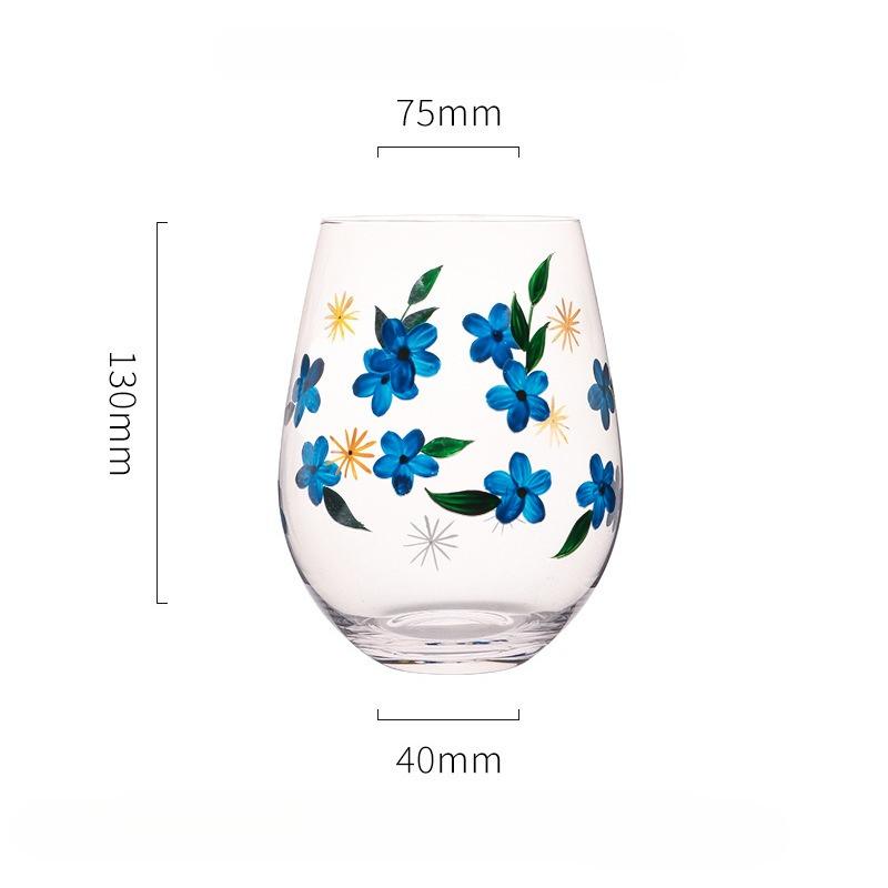 Crystal Glass Red Wine Glass Pure Hand-painted Ultra-thin Household New Creative Flower Pattern Goblet Champagne Glass
Crystal Glass Red Wine Glass Pure Hand-painted Ultra-thin Household New Creative Flower Pattern Goblet Champagne Glass