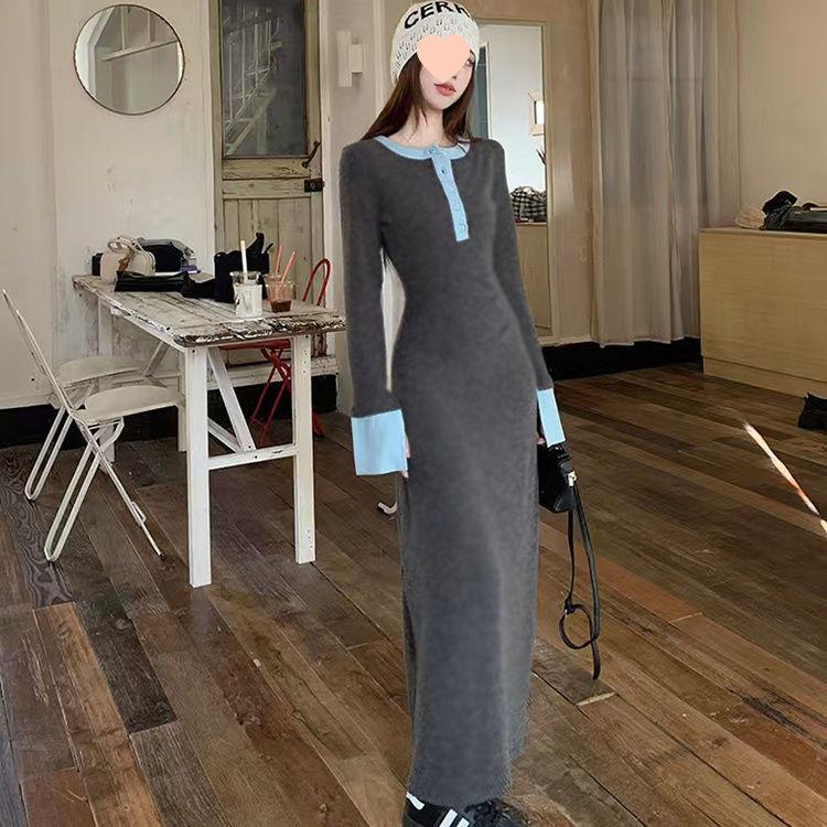 Women s Autumn Long Sleeve Color Block Bodycon Dress S темно-сірий
Women s Autumn Long Sleeve Color Block Bodycon Dress S темно-сірий