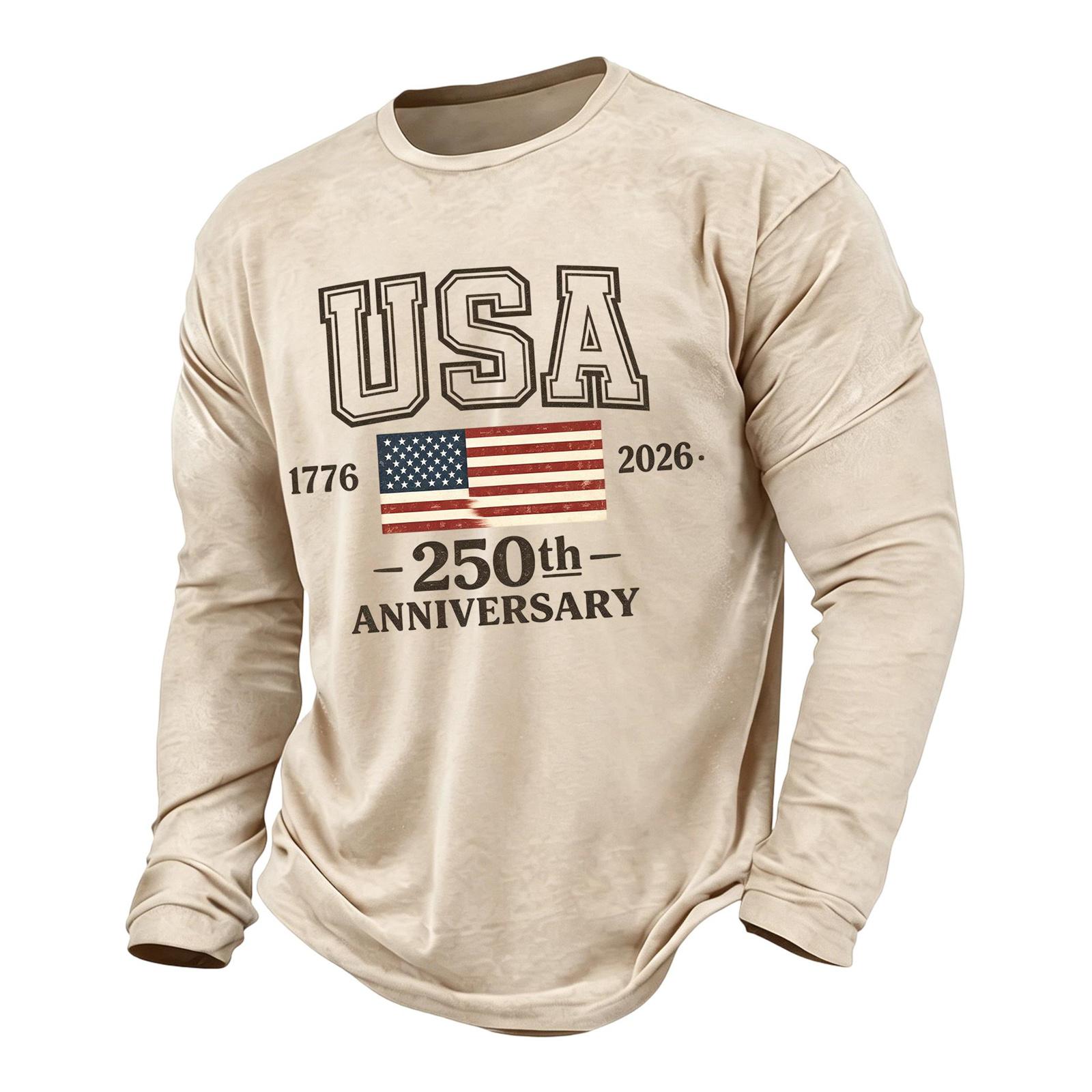 Men s Casual Long Sleeve Shirt USA 250th Anniversary Print Patriotic Graphic Tee Lightweight Comfortable Fit XXL бежевый
Men s Casual Long Sleeve Shirt USA 250th Anniversary Print Patriotic Graphic Tee Lightweight Comfortable Fit XXL бежевый