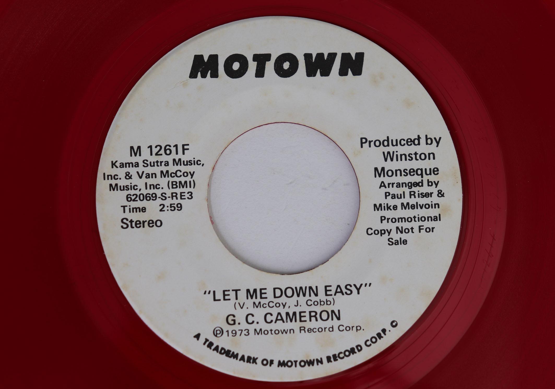 7inch Record G.C. CAMERON Let Me Down Easy M1261FPROMO MOTOWN 1973 US SoulFunk Used
7inch Record G.C. CAMERON Let Me Down Easy M1261FPROMO MOTOWN 1973 US SoulFunk Used