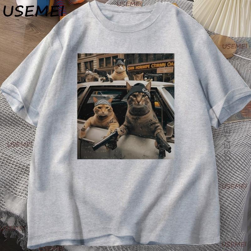 Funny Cat Gang Vintage T-Shirt Meme Cat Graphic Tee Joke T Shirt Cool Casual Cotton Short Sleeves Tshirt Men s Clothing Tops M сірий
Funny Cat Gang Vintage T-Shirt Meme Cat Graphic Tee Joke T Shirt Cool Casual Cotton Short Sleeves Tshirt Men s Clothing Tops M сірий
