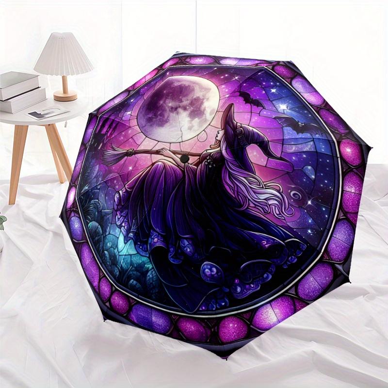 Stained Glass Witch Flying Under Moonlight Automatic Open/Close Umbrella - 8-Rib Windproof Folding Umbrella with Plastic Handl (as the picture,Iron&8K)
Stained Glass Witch Flying Under Moonlight Automatic Open/Close Umbrella - 8-Rib Windproof Folding Umbrella with Plastic Handl (as the picture,Iron&8K)