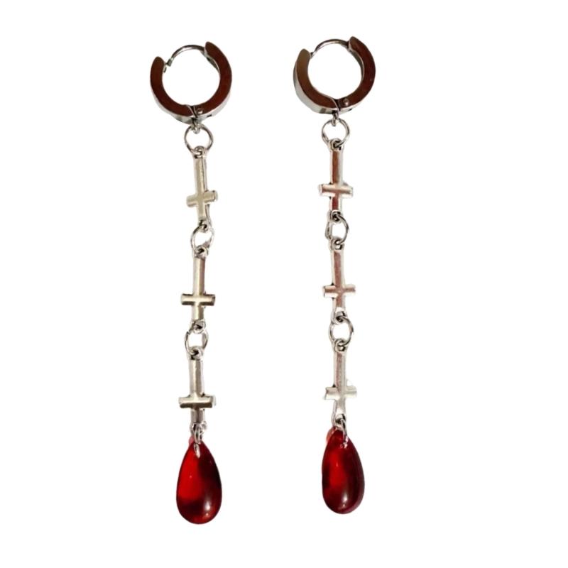 Gothic Punk Long Drop Crossover Earrings Stainless Steel Texture Pendant Earrings Suitable for Fashion Women Men Present 1
Gothic Punk Long Drop Crossover Earrings Stainless Steel Texture Pendant Earrings Suitable for Fashion Women Men Present 1